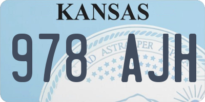 KS license plate 978AJH