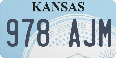 KS license plate 978AJM