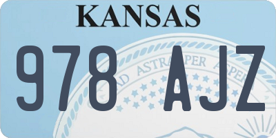 KS license plate 978AJZ