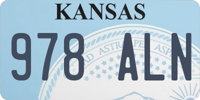 KS license plate 978ALN
