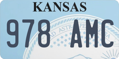 KS license plate 978AMC