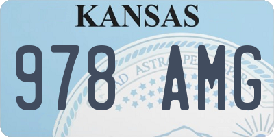 KS license plate 978AMG