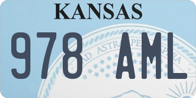 KS license plate 978AML