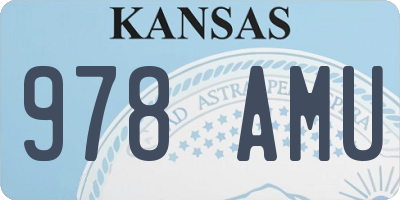KS license plate 978AMU