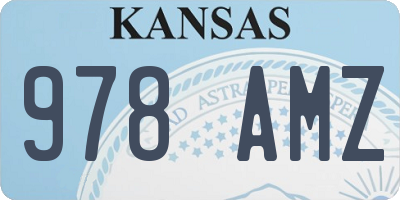KS license plate 978AMZ