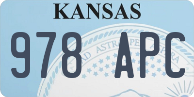 KS license plate 978APC
