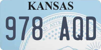 KS license plate 978AQD