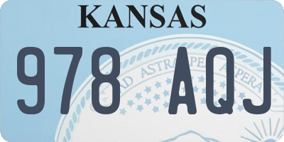 KS license plate 978AQJ