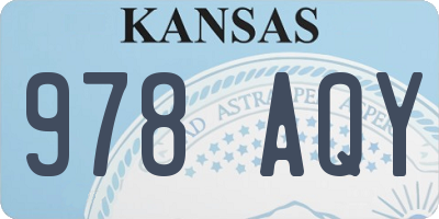 KS license plate 978AQY