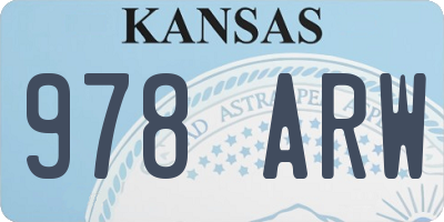 KS license plate 978ARW