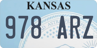 KS license plate 978ARZ