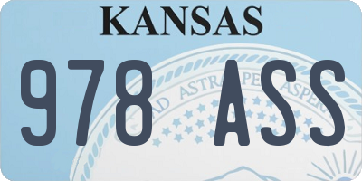 KS license plate 978ASS