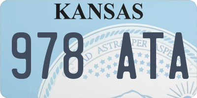 KS license plate 978ATA
