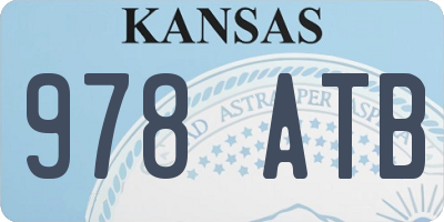 KS license plate 978ATB