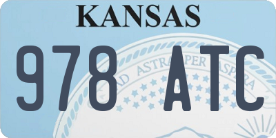 KS license plate 978ATC