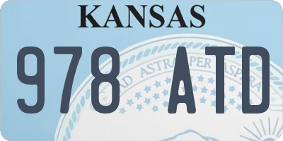 KS license plate 978ATD