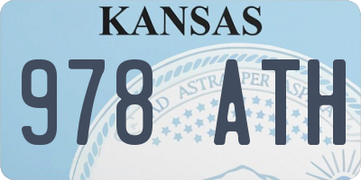 KS license plate 978ATH