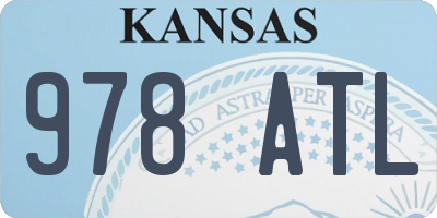 KS license plate 978ATL