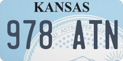 KS license plate 978ATN