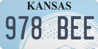 KS license plate 978BEE