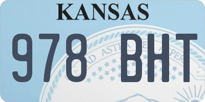 KS license plate 978BHT