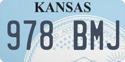 KS license plate 978BMJ