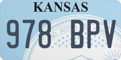 KS license plate 978BPV