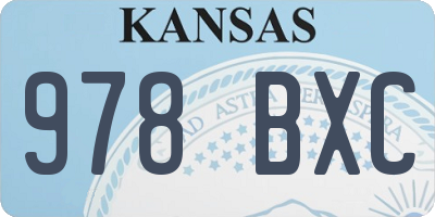 KS license plate 978BXC