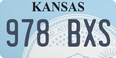 KS license plate 978BXS