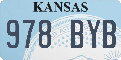 KS license plate 978BYB