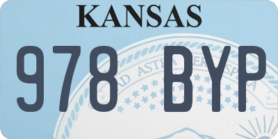 KS license plate 978BYP