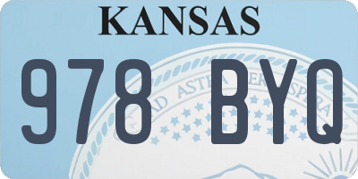 KS license plate 978BYQ