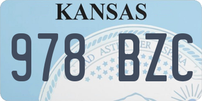 KS license plate 978BZC