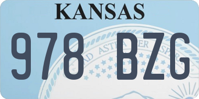 KS license plate 978BZG