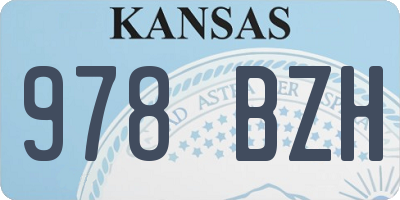 KS license plate 978BZH