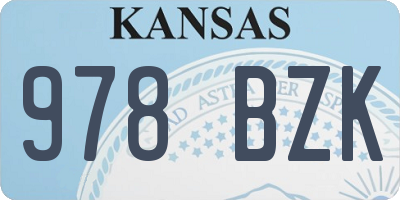 KS license plate 978BZK