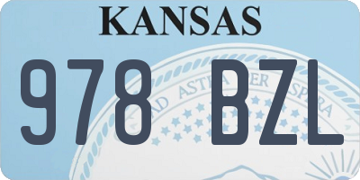 KS license plate 978BZL