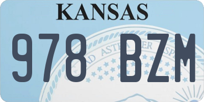 KS license plate 978BZM