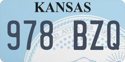KS license plate 978BZQ