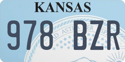 KS license plate 978BZR