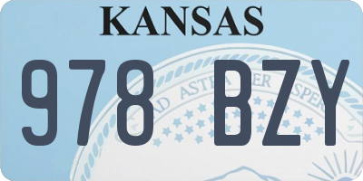 KS license plate 978BZY