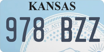KS license plate 978BZZ