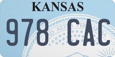 KS license plate 978CAC