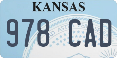 KS license plate 978CAD