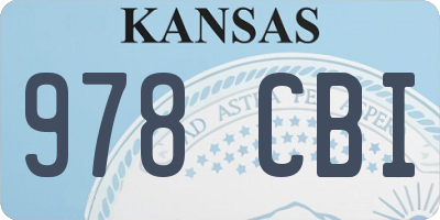 KS license plate 978CBI