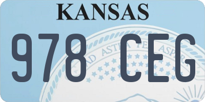 KS license plate 978CEG