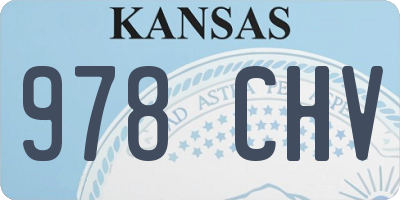 KS license plate 978CHV