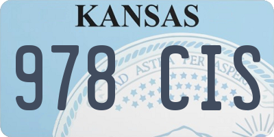 KS license plate 978CIS