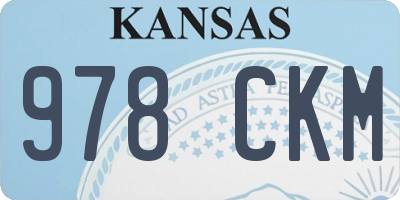 KS license plate 978CKM