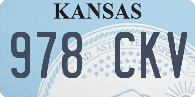 KS license plate 978CKV